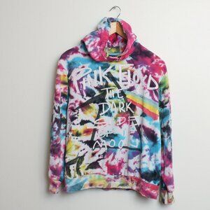 Pink Floyd Dark Side Of The Moon Tie Dye Hoodie Womens Small Pullover